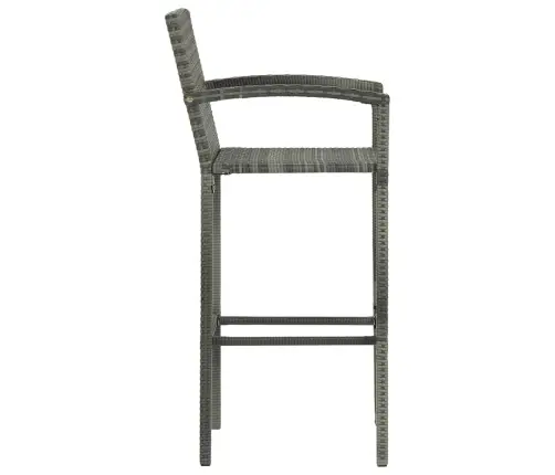 Lauko Komplektas Su Porankiais, 7 Dalių, Pilkas, Poliratanas