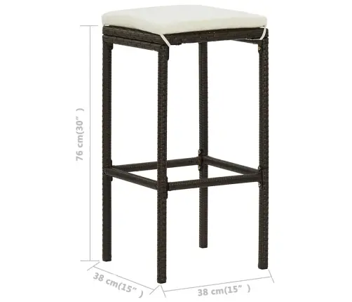 5-Daļīgs Dārza Mēbeļu Komplekts Ar Matračiem, Pe Rotangpalma Vidaxl