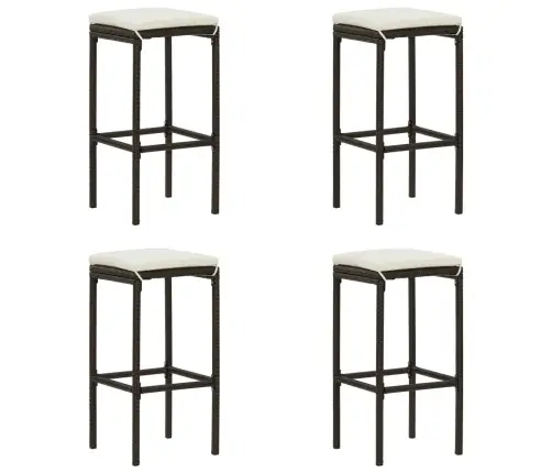 5-Daļīgs Dārza Mēbeļu Komplekts Ar Matračiem, Pe Rotangpalma Vidaxl