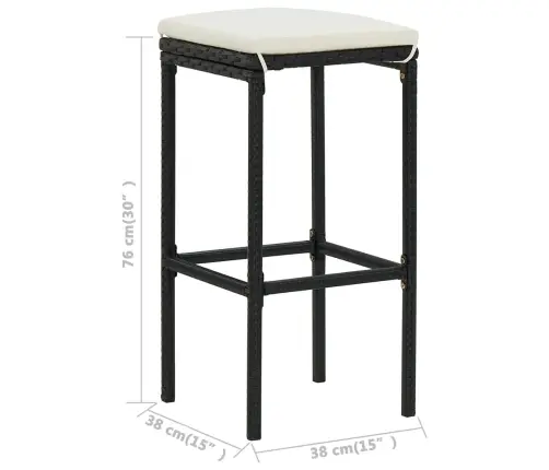 5-Daļīgs Dārza Mēbeļu Komplekts Ar Matračiem, Pe Rotangpalma Vidaxl