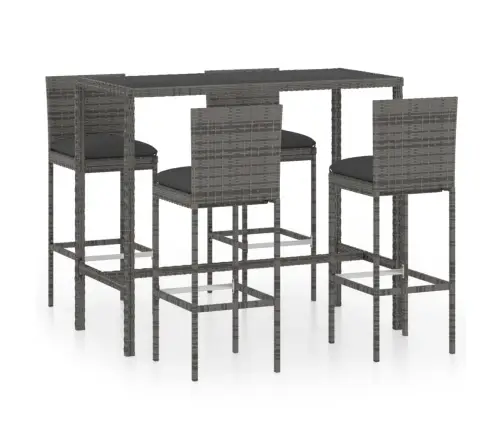 5-Osaline Aia Baarikomplekt Patjadega, Polürotang, Hall