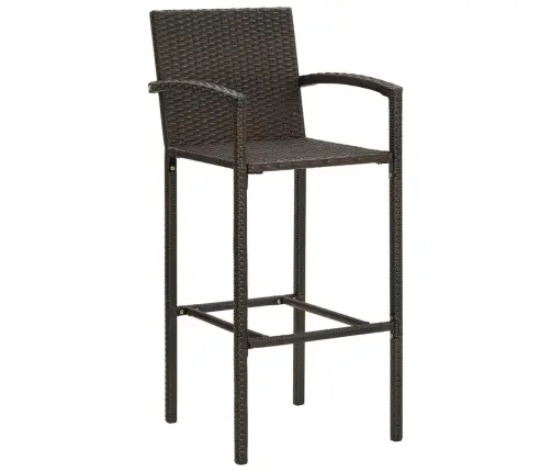 3-Daļīgs Dārza Bāra Mēbeļu Komplekts, Brūna Pe Rotangpalma Vidaxl