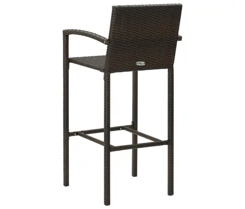 3-Daļīgs Dārza Bāra Mēbeļu Komplekts, Brūna Pe Rotangpalma Vidaxl