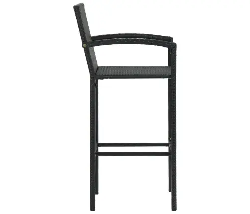 5-Osaline Aiabaari Komplekt, Polürotang, Must