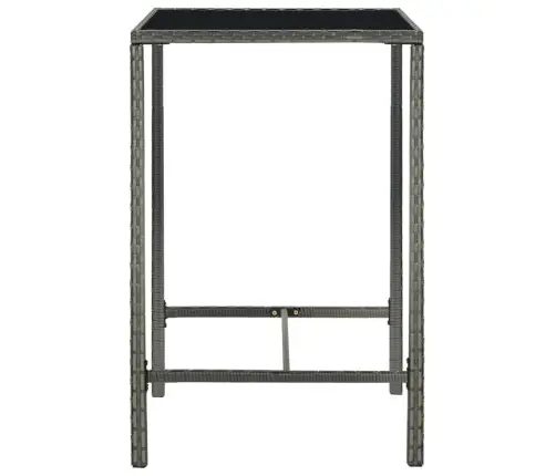 5-Daļīgs Dārza Bāra Mēbeļu Komplekts, Pelēka Pe Rotangpalma Vidaxl