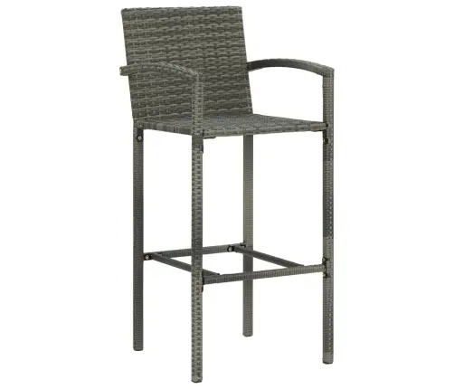 5-Daļīgs Dārza Bāra Mēbeļu Komplekts, Pelēka Pe Rotangpalma Vidaxl