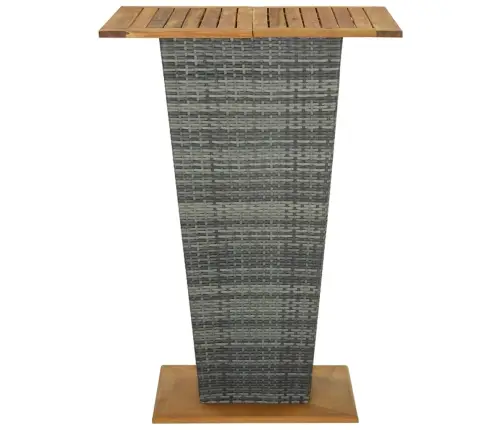 9-Daļīgs Dārza Bāra Mēbeļu Komplekts, Pelēka Pe Rotangpalma Vidaxl