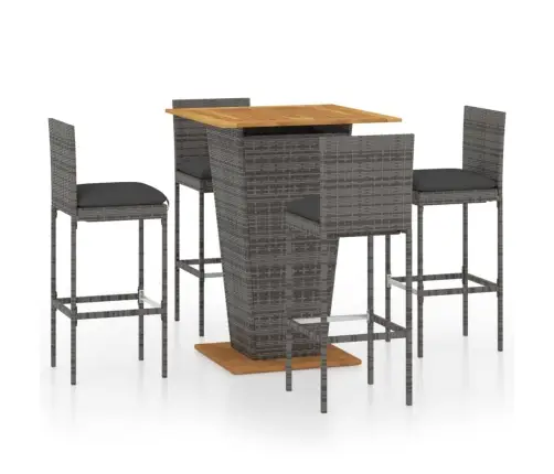 5-Osaline Aiabaari Komplekt Istmepatjadega, Polürotang, Hall