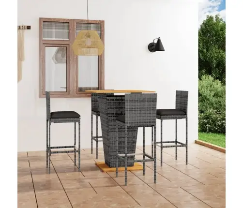 5-Osaline Aiabaari Komplekt Istmepatjadega, Polürotang, Hall