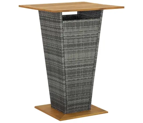 9-Daļīgs Dārza Bāra Mēbeļu Komplekts, Pelēka Pe Rotangpalma Vidaxl