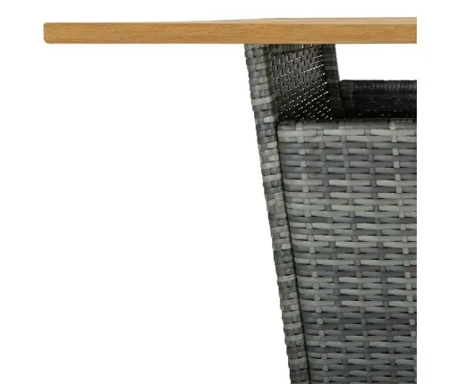 9-Daļīgs Dārza Bāra Mēbeļu Komplekts, Pelēka Pe Rotangpalma Vidaxl