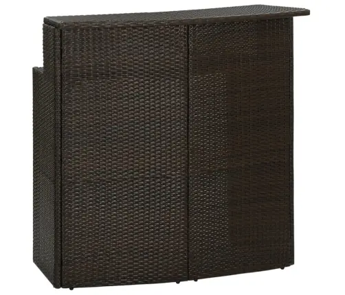 3-Daļīgs Dārza Bāra Mēbeļu Komplekts Ar Matračiem, Brūns Vidaxl