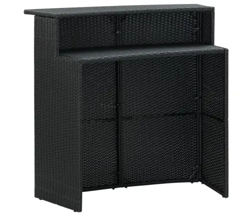 3-Daļīgs Dārza Mēbeļu Komplekts Ar Matračiem, Melns Vidaxl