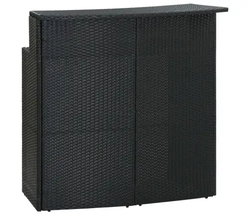 5-Daļīgs Dārza Bāra Mēbeļu Komplekts Ar Matračiem, Melns Vidaxl