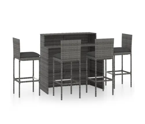 5-Osaline Aia Baarikomplekt Istmepatjadega, Hall