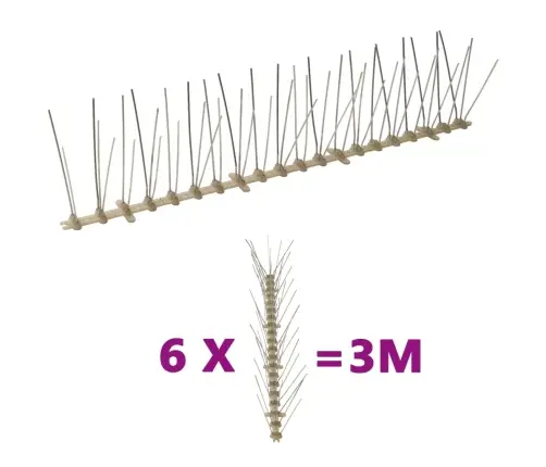 Putnu Atbaidīšanas Radzes, 5 Rindas, 6 Gab., 3 M, Plastmasa Vidaxl