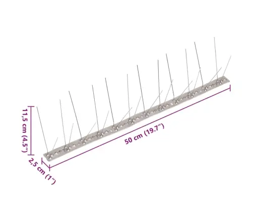 Smaigų Rinkinys Nuo Paukščių/Balandžių, 20Vnt., 4 Eilės, 10M