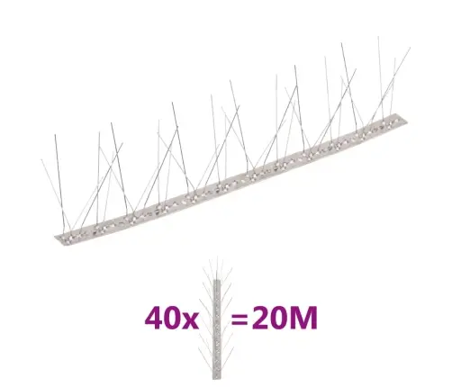 Smaigų Rinkinys Nuo Paukščių/Balandžių, 40Vnt., 5 Eilės, 20M
