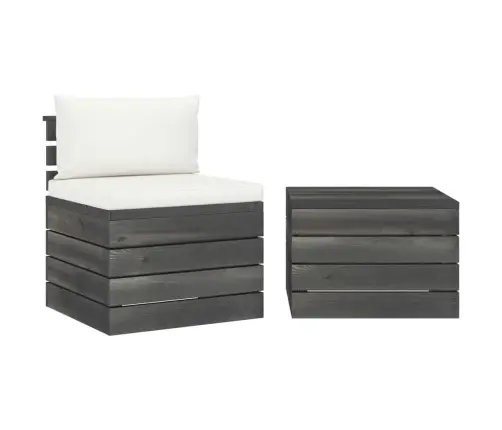 2-Osaline Kaubaalustest Aiadiivani Komplekt Patjadega Männipuit