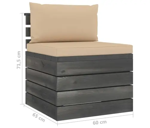 2-Osaline Kaubaalustest Aiadiivani Komplekt Patjadega Männipuit