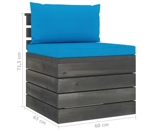 2-Daļīgs Dārza Palešu Mēbeļu Komplekts Ar Matračiem, Priede Vidaxl