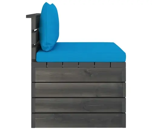 2-Daļīgs Dārza Palešu Mēbeļu Komplekts Ar Matračiem, Priede Vidaxl