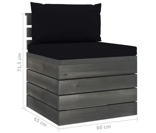 2-Daļīgs Dārza Palešu Mēbeļu Komplekts Ar Matračiem, Priede Vidaxl