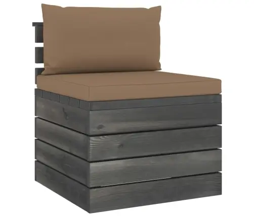 2-Daļīgs Dārza Palešu Mēbeļu Komplekts Ar Matračiem, Priede Vidaxl