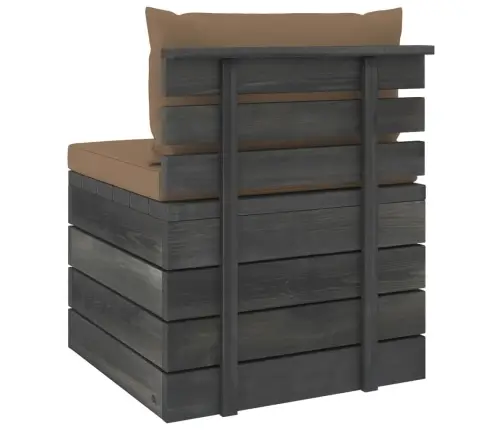 2-Daļīgs Dārza Palešu Mēbeļu Komplekts Ar Matračiem, Priede Vidaxl