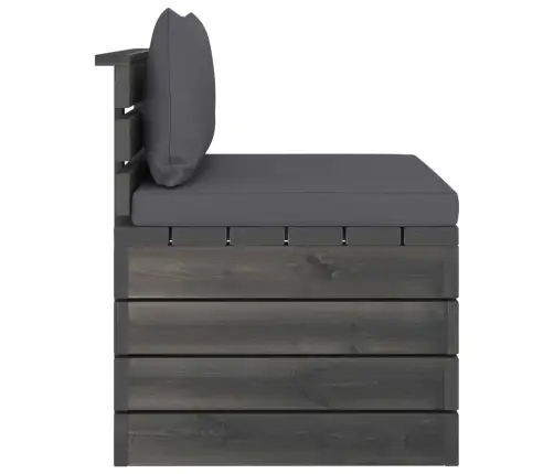 2-Daļīgs Dārza Palešu Mēbeļu Komplekts Ar Matračiem, Priede Vidaxl