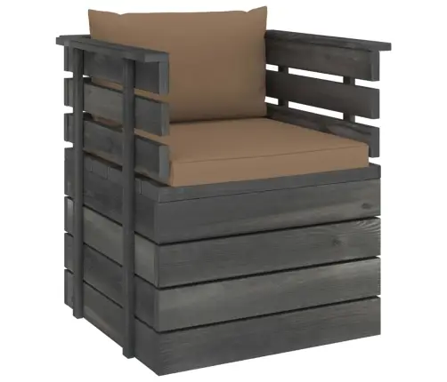 Dārza Atpūtas Krēsls Ar Matračiem, Priedes Koks Vidaxl