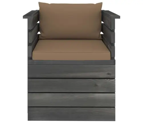 Dārza Atpūtas Krēsls Ar Matračiem, Priedes Koks Vidaxl