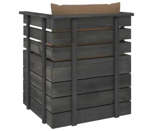 Dārza Atpūtas Krēsls Ar Matračiem, Priedes Koks Vidaxl