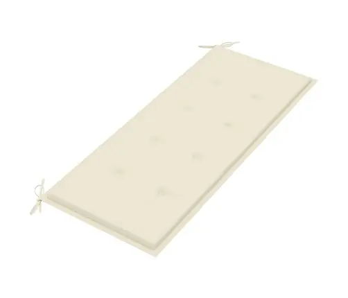 Batavia Suoliukas Su Kremine Pagalve, 120cm Tikmedžio Masyvas Batavia Suoliukas Su Kremine Pagalve, 120cm Tikmedžio Masyvas