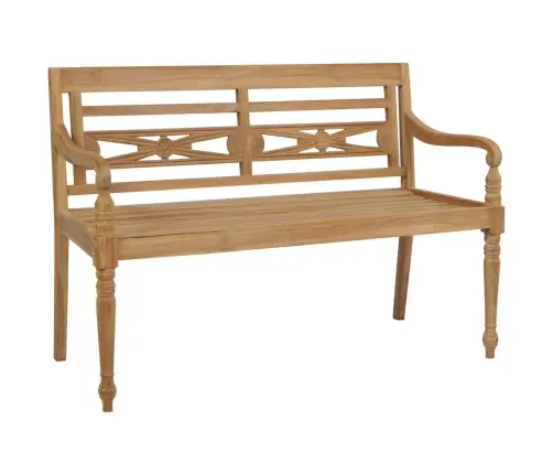 Sols Ar Zilu Matraci, 120 Cm, Masīvs Tīkkoks Vidaxl Sols Ar Zilu Matraci, 120 Cm, Masīvs Tīkkoks Vidaxl