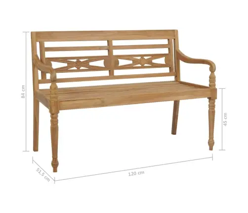 Sols Ar Zilu Matraci, 120 Cm, Masīvs Tīkkoks Vidaxl Sols Ar Zilu Matraci, 120 Cm, Masīvs Tīkkoks Vidaxl