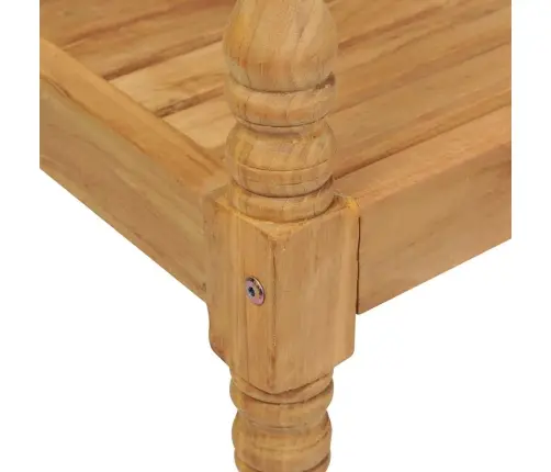 Batavia Suoliukas Su Juoda Pagalve, 120cm Tikmedžio Masyvas