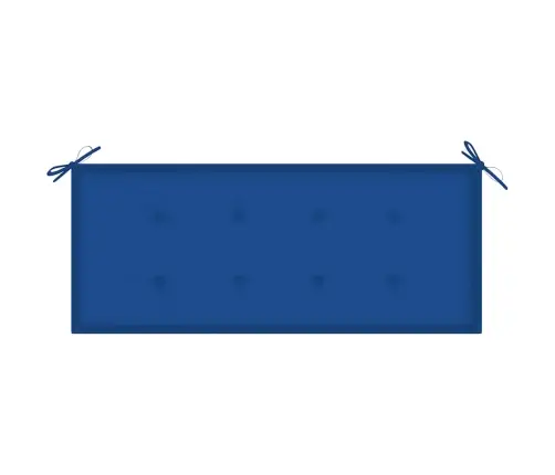 Sols Ar Koši Zilu Matraci, 120 Cm, Masīvs Tīkkoks Vidaxl