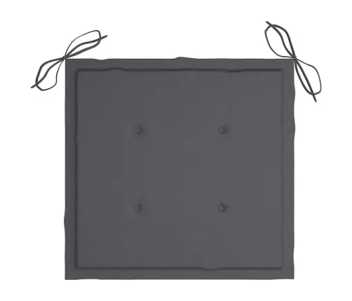 Dārza Krēsli, 2 Gab., Antracītpelēki Matrači, Masīvs Tīkkoks Vidaxl