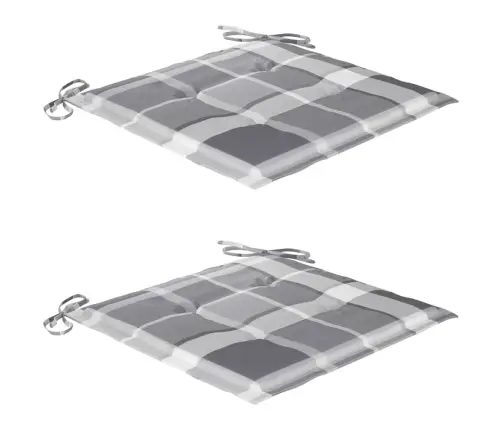 Dārza Krēsli, 2 Gab., Matrači Ar Četrstūriem, Masīvs Tīkkoks Vidaxl