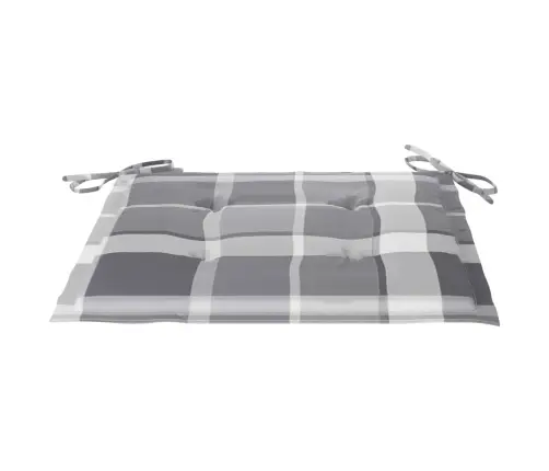 Dārza Krēsli, 2 Gab., Matrači Ar Četrstūriem, Masīvs Tīkkoks Vidaxl