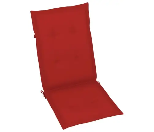 Dārza Krēsli, 2 Gab., Sarkani Matrači, Masīvs Tīkkoks Vidaxl