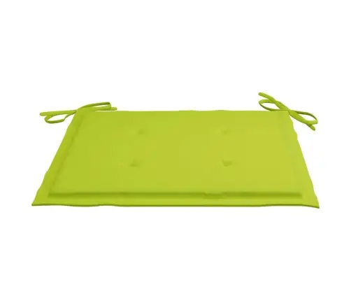 Dārza Krēsli, 2 Gab., Spilgti Zaļi Matrači, Masīvs Tīkkoks Vidaxl