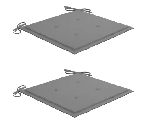 Dārza Krēsli, Pelēki Matrači, 2 Gab., Masīvs Tīkkoks Vidaxl