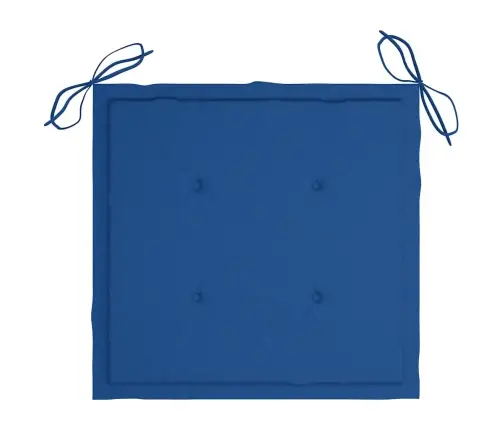 Dārza Krēsli, Koši Zili Matrači, 2 Gab., Masīvs Tīkkoks Vidaxl