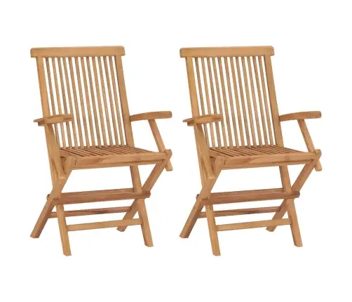 Dārza Krēsli, Vīnsarkani Matrači, 2 Gab., Masīvs Tīkkoks Vidaxl