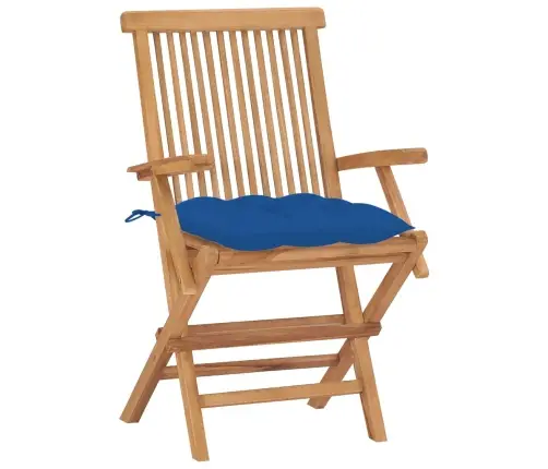 Dārza Krēsli, Zili Matrači, 2 Gab., Masīvs Tīkkoks Vidaxl Dārza Krēsli, Zili Matrači, 2 Gab., Masīvs Tīkkoks Vidaxl