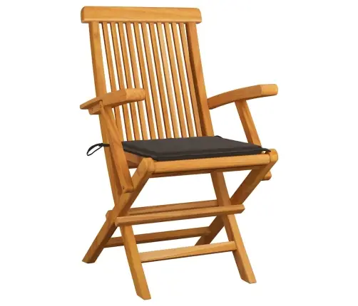 Dārza Krēsli, Pelēkbrūni Matrači, 6 Gab., Masīvs Tīkkoks Vidaxl Dārza Krēsli, Pelēkbrūni Matrači, 6 Gab., Masīvs Tīkkoks Vidaxl