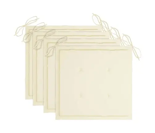 Sodo Kėdės Su Pagalvėlėmis, 4Vnt., Tikmedžio Medienos Masyvas