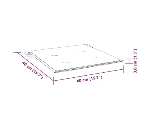 Dārza Krēsli, Sarkani Matrači, 4 Gab., Masīvs Tīkkoks Vidaxl